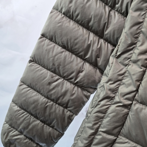 Aventura Down Puffer Jacket Womens XS Brown Parka Coat Hood Long FP Packable - Picture 13 of 15